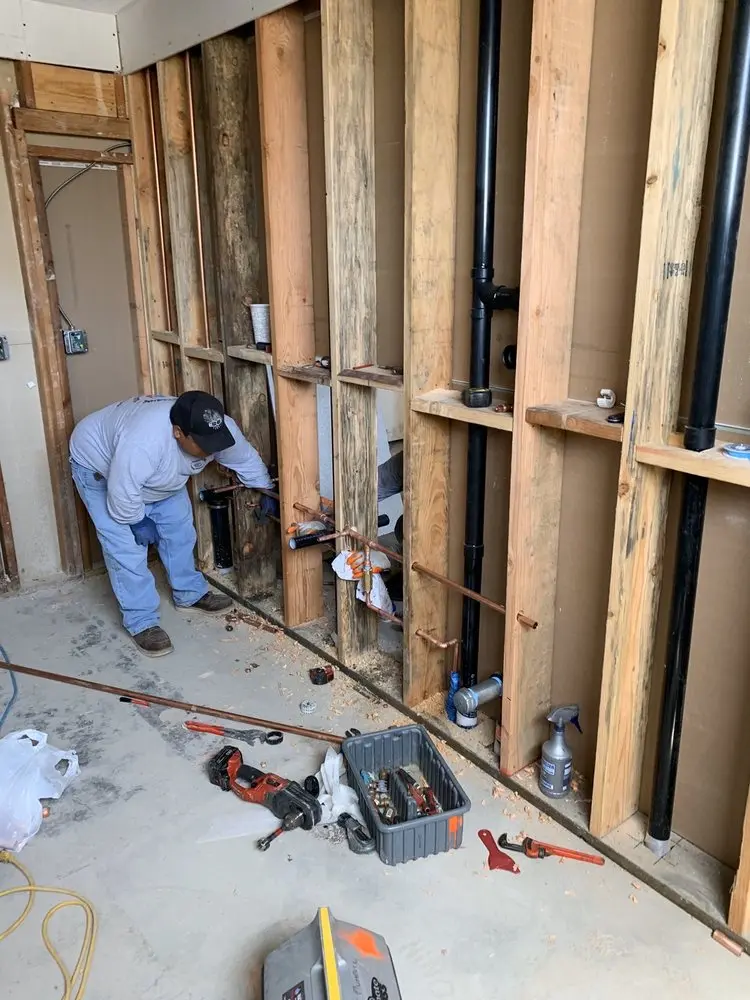 Commercial rough-in plumbing for Gas Line Repair in Brewer